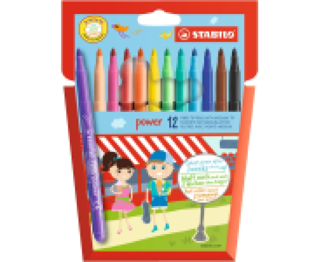 Stabilo POWER filctoll 12 szín