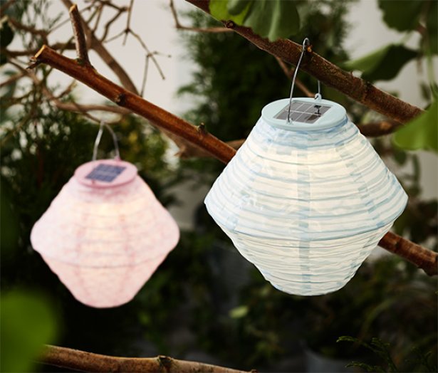 Napelemes lampion, kék
