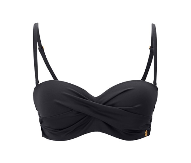 Variálható bikini felső, fekete