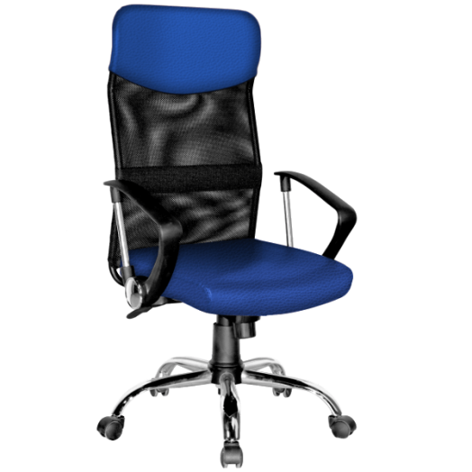 HÁLÓS IRODAI FORGÓSZÉK KÉK 59X59,5X110-119,5CM MAX.110KG