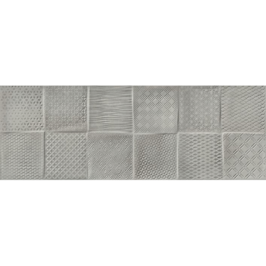REMAKE DEKOR CSEMPE 25X70CM 3D SZÜRKE MATT 1,23M2/CS *KAP*