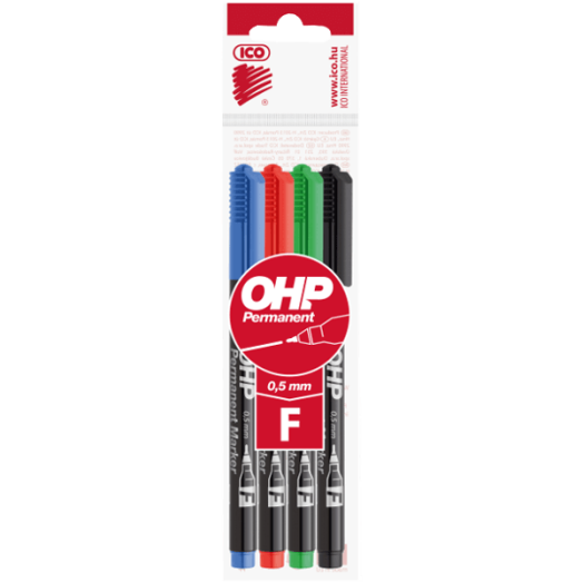 ICO OHP MARKER F 4 KLF.SZÍN PB MŰA, ÜVEG, FA FÉM FELÜLETRE