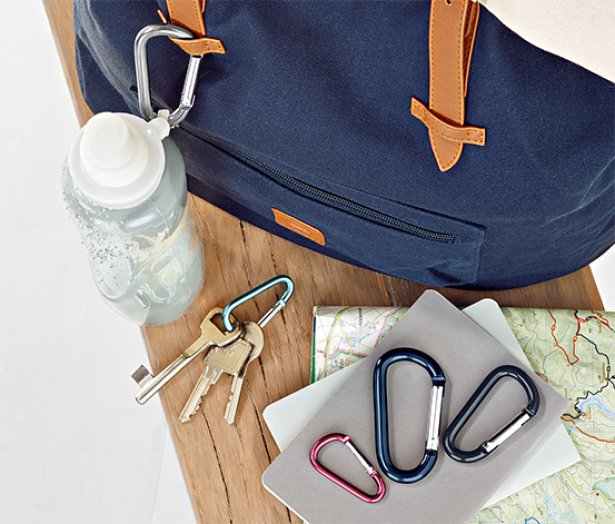 5 alumínium karabiner horog szettben