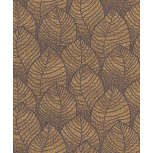 VLIES ALAPÚ HABTAPÉTA LEVÉL MINTA BARNA-ARANY 10X0,53M VERTICAL ART