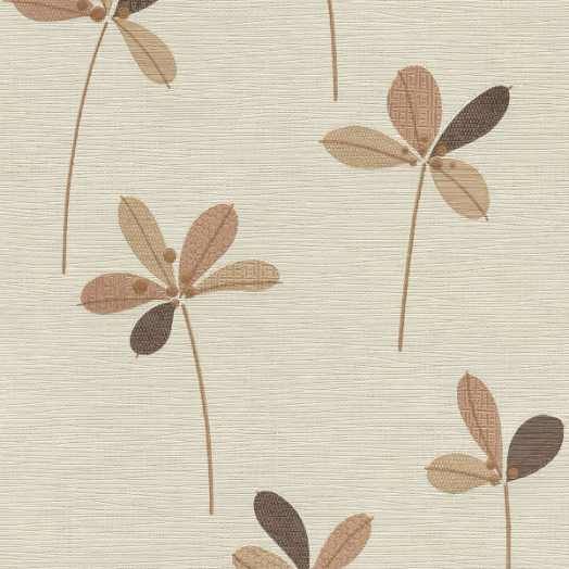 VLIES ALAPÚ HABTAPÉTA BARNA VIRÁG BEIGE ALAPON 10X0,53M PS
