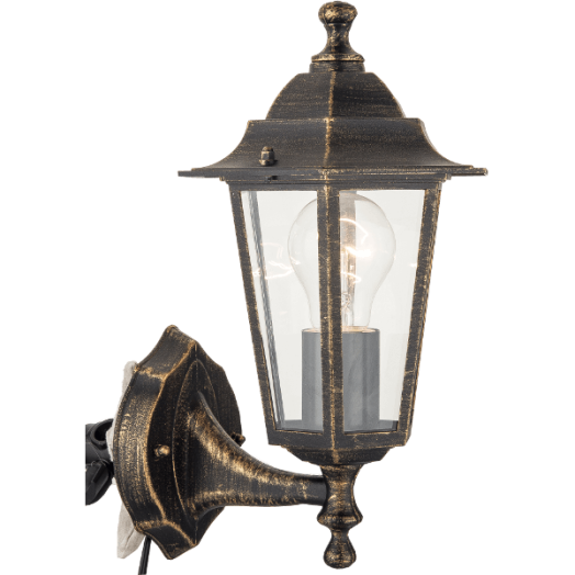 KÜLTÉRI FALIKAR E27 60W IP44 FELFELÉ ÁLLÓ BRONZ (303161)