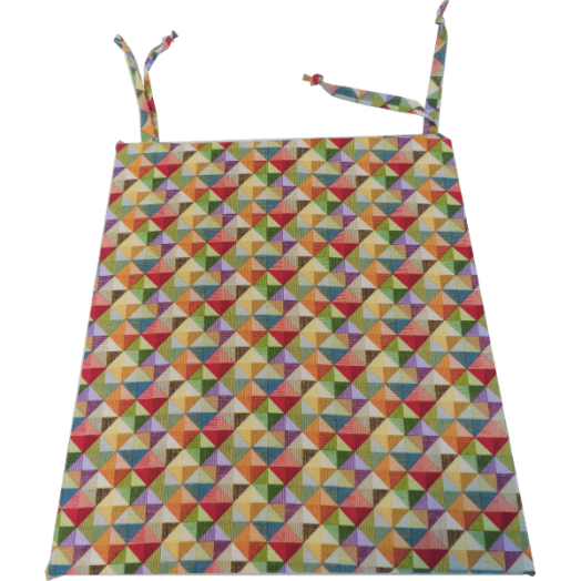 TRAPÉZPÁRNA 34X40X2 CM 100% PAMUT SZÍNES ABSZTRAKT MINTÁVAL