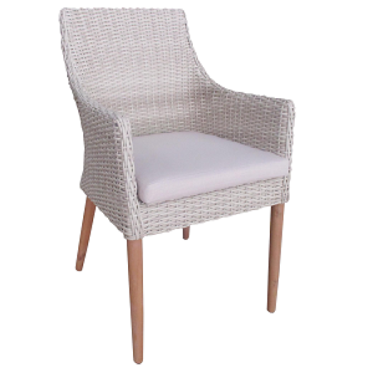 FARO KERTI ÉTKEZŐSZÉK 62X55X89CM AKÁCFA HALVÁNYBARNA,TAUPE PÁRNÁVAL Outlet