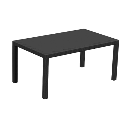 ASZTAL MELODY ANTRACIT MŰRATTAN HATÁSÚ 161X95X75CM Outlet