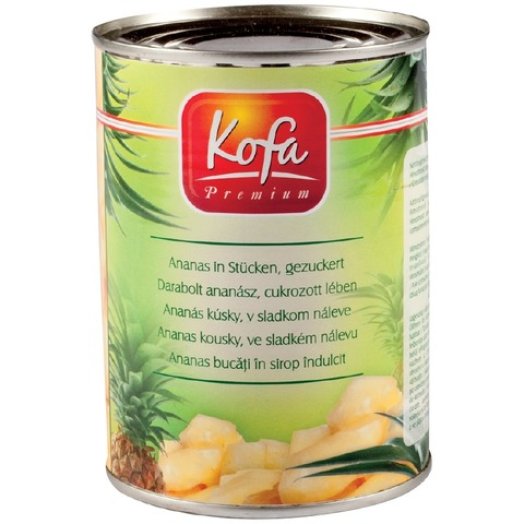 Kofa darabolt ananászbefőtt