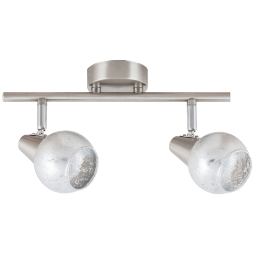 NOELLE SPOT E14 2X25W SZATÉN KRÓM/ EZÜST 30CM