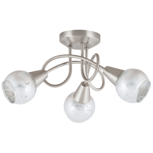NOELLE SPOT E14 3X25W TEKEREDŐ ÁGÚ SZATÉN KRÓM/ EZÜST D:36CM