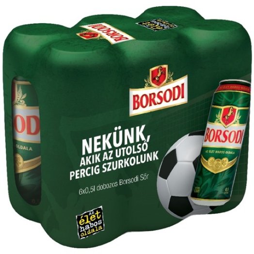 Borsodi dobozos sör multipack