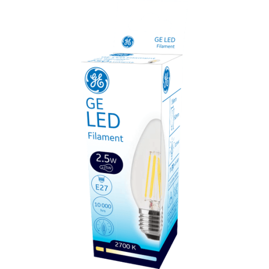 GE LED FILAMENT GYERTYA E27 2,5W 250LM 2700K