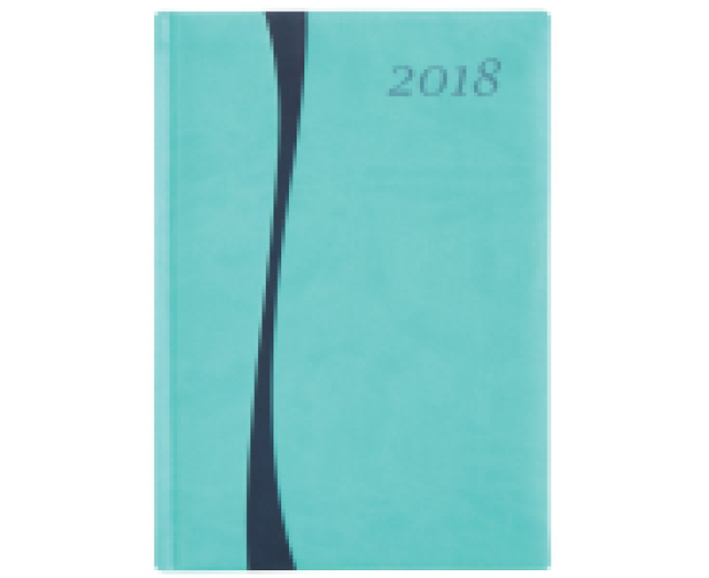 Agenda Duplex D021 A5 napi türkiz-kék