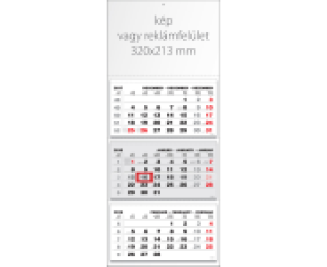 Speditőrnaptár T074 3 tömb