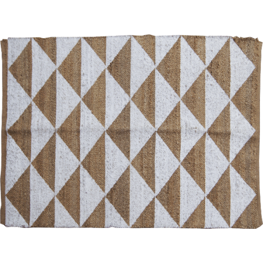 PAMUT NYOMOTT MINTÁS SZŐNYEG 120×180CM 80%JUTA 20%PAMUT