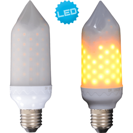 FÁKLYA LED FÉNYFORRÁS E27 5W 1800K 15,5×5CM NARANCSSÁRGA