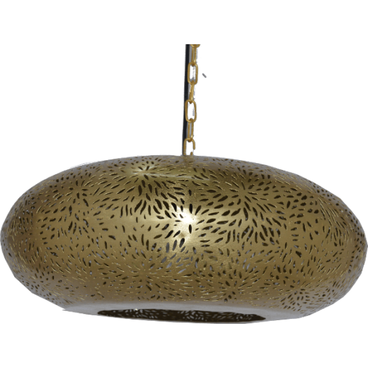 FÉM FÜGGESZTÉK E27 49×49×21CM ÁTTÖRT MINTÁS BRONZ