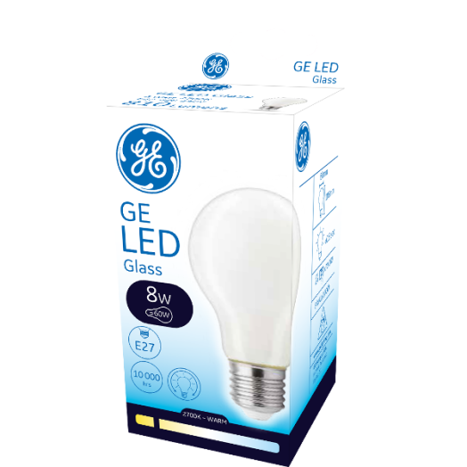GE LED E27 8W 810LM 2700K 10000H A60 (60) ÜVEG