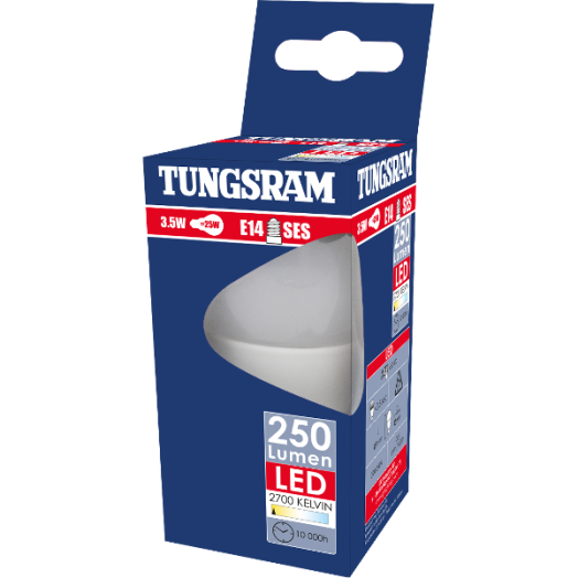 TU LED E14 3,5W 250LM 2700K 10000H GÖMB (RÉGI:320578)