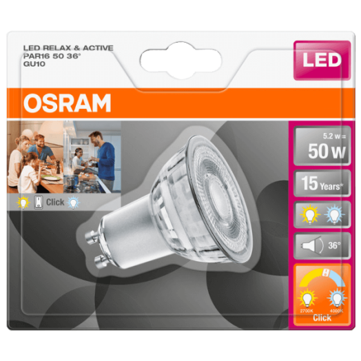 LED FÉNYFORRÁS STAR+ SPOT GU10 50 350LM 5,2W MATT MŰANYAG MELEG+HIDEG