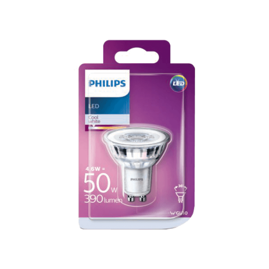LED FÉNYFORRÁS SPOT GU10 4,6W 390LM 4000K 15000H A+