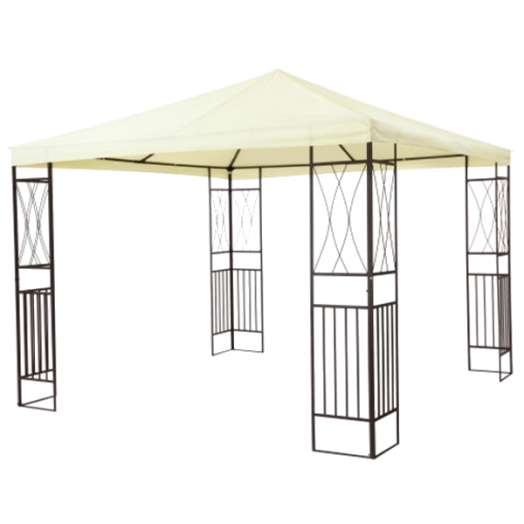 PAVILON"KAEMI" 3X3M M:185CM ACÉL VÁZ,TEXTIL PONYVA 180G/M2
