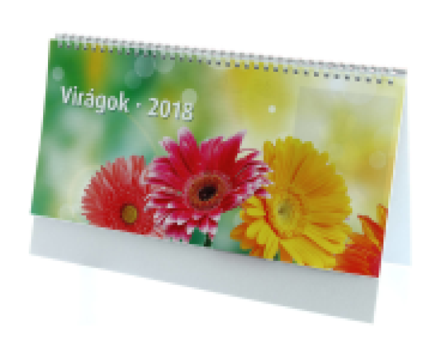 Asztali naptár álló képes Virágok 7981