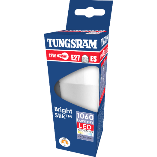 TUNGSRAM LED BRIGHTSTIK FÉNYFORRÁS E27 12W 1055LM 3000K
