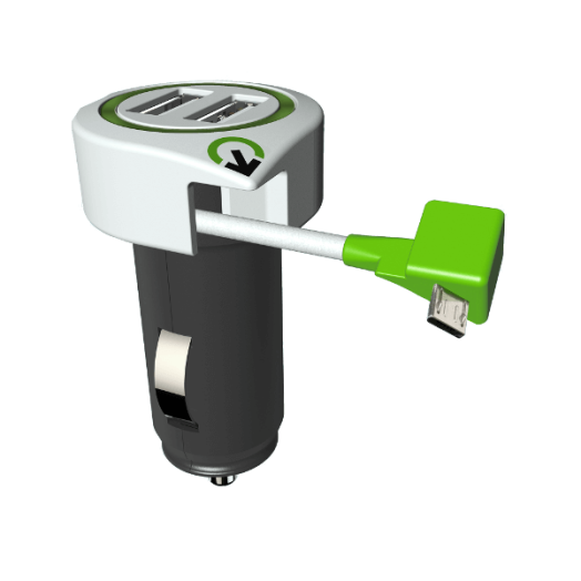 AUTÓS USB TÖLTŐ - TRIPLE USB CAR CHARGER MICRO USB CONNECTOR