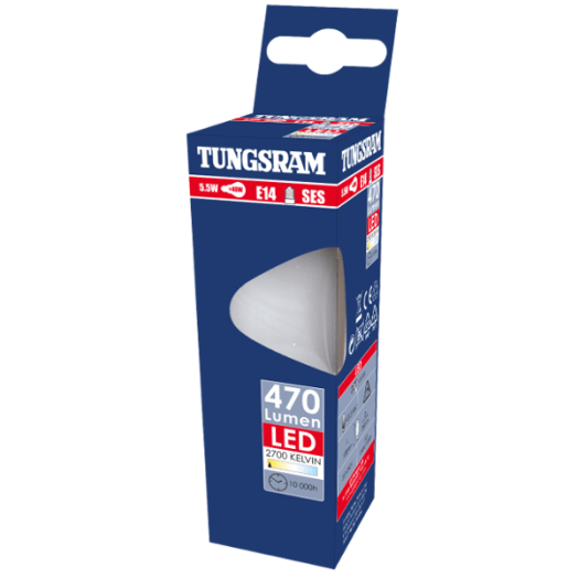 TUNGSRAM LED GYERTYA E14 5,5W 470LM 2700K 10000H