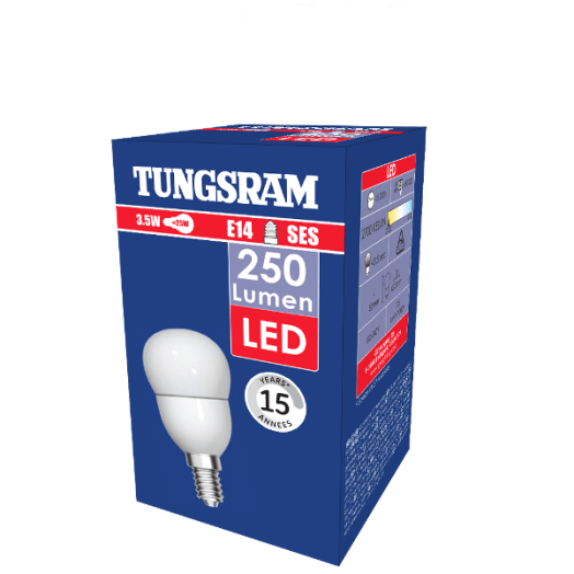 TUNGSRAM LED GÖMB E14 3,5W 250LM 2700K 15000H P45