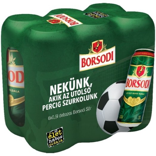 Borsodi dobozos sör multipack