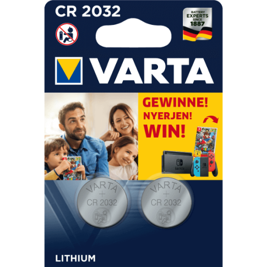 VARTA CR 2032 GOMBELEM 2DB/BLISZTER NYEREMÉNYJÁTÉKKAL