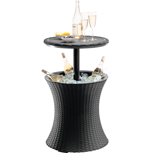 KERTI TÁROLÓS ASZTAL GRAFIT RATTAN COOL BAR 50X50X57CM Outlet