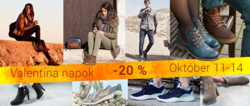 Valentina Napok 20 %-os kedvezmény! www.valentinacipo.hu