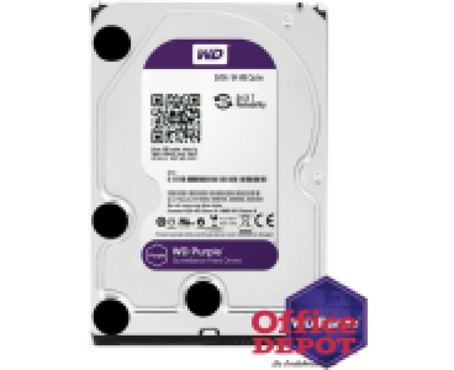 Western Digital 3,5" 4000GB belső SATAIII 5400RPM 64MB PURPLE WD40PURZ winchester 3 év