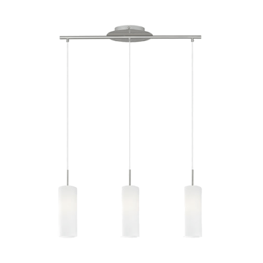 ELLUNO-C LED FÜGGESZTÉK E27 3X7W MATT NIKKEL/FEHÉR