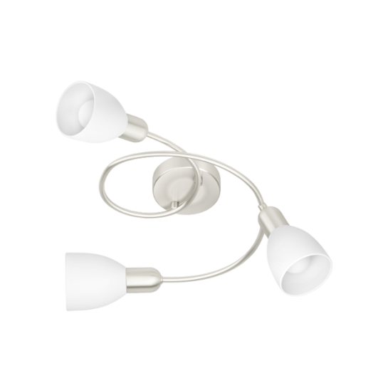 GRIMSEY-C LED MENNYEZETI LÁMPA E14 3X4W 3X300LM MATT NIKKEL RGB FÉNYFORR.