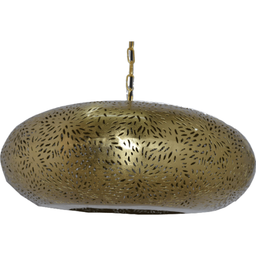 FÉM FÜGGESZTÉK E27 42X42X20CM ÁTTÖRT MINTÁS BRONZ