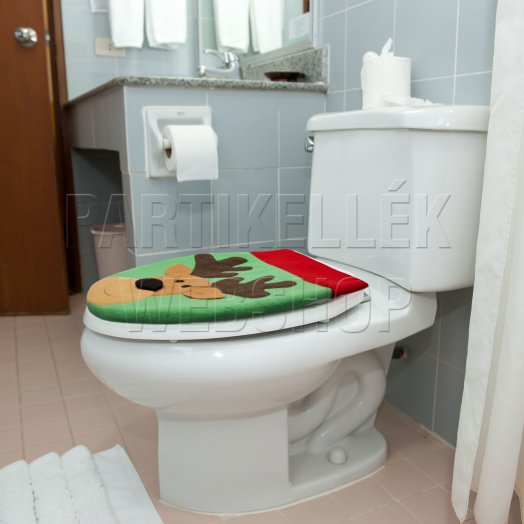 Karácsonyi WC ülőke rénszarvas mintával