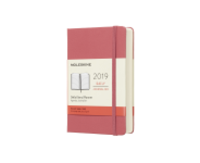 Moleskine 12havi határidőnapló Pocket napi keményfed. pink