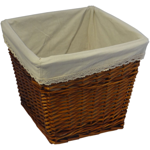 VESSZŐKOSÁR FONOTT 2DB-OS S.BARNA TEXTILBETÉTTEL 36X36X31CM Outlet