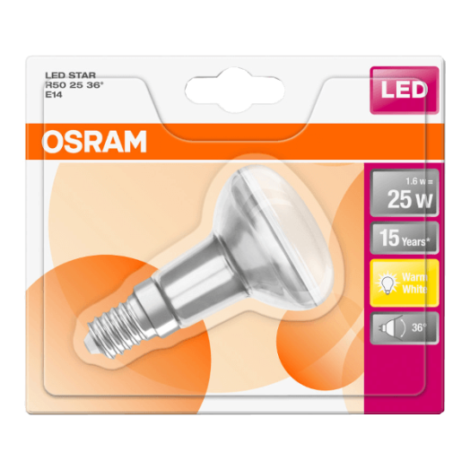 LED FÉNYFORRÁS STAR SPOT R50 25 110LM 1,6W MELEG ÜVEG 15000H