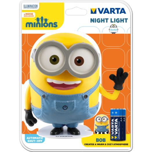 VARTA MINIONS NIGHT LIGHT LÁMPA     3AAA 2X5MM LED 15615101421