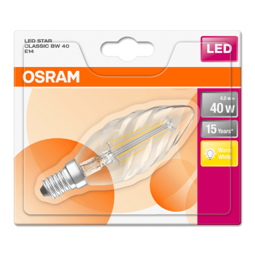 LED FÉNYFORRÁS STAR LÁNG E14 4W 470LM 40 MELEG FILAMENT ÜVEG 15000H