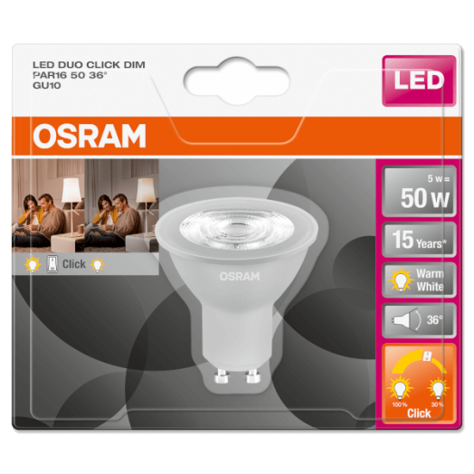 LED FÉNYFORRÁS STAR+ SPOT GU10 5W 350LM 50 MŰANYAG 2XDIM