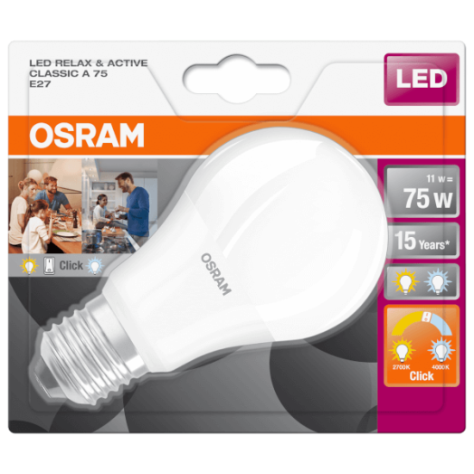 LED FÉNYFORRÁS STAR+ KÖRTE E27 11W 1055LM 75 MATT MŰANYAG MELEG+HIDEG