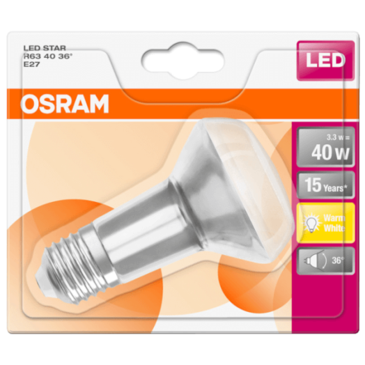 LED FÉNYFORRÁS STAR SPOT R63 40 210LM 3,3W MELEG ÜVEG 15000H